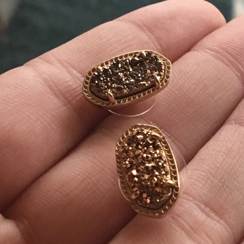 Kendra Scott Rose gold druzy Ellie - Picture 3 of 5